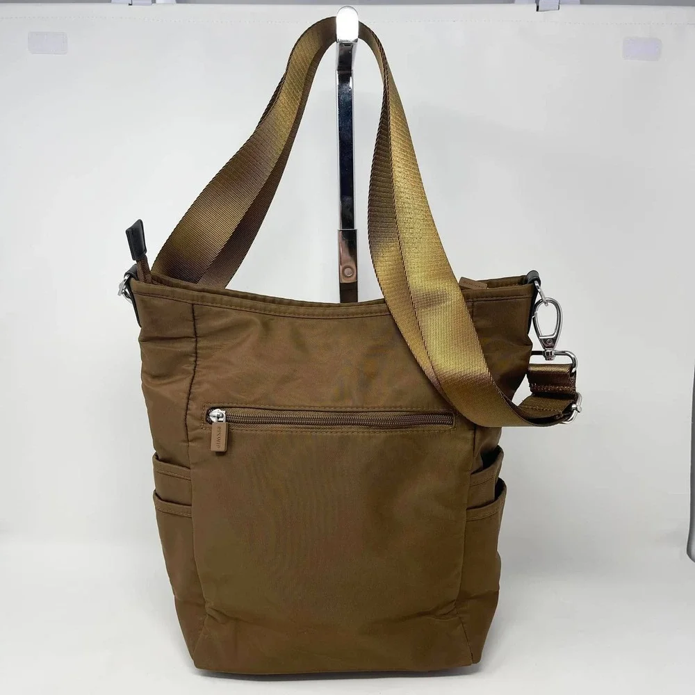 IHKWIP The Go Getter Crossbody Bag Mocha Brown Quilted‎ Large Wallet Organizer